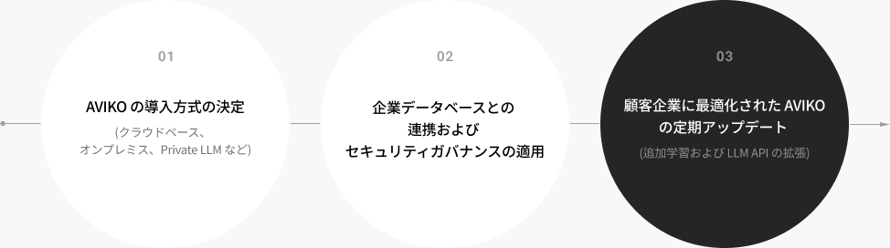 Decide AVIKO deployment, integrate secure DB, and regularly update with custom learning